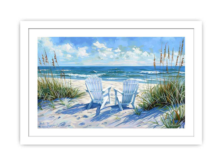 Serene Beach framed Print