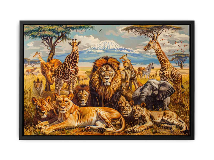 Three Lions canvas Print