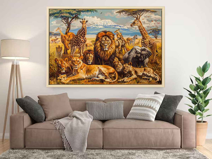 Three Lions Art Print
