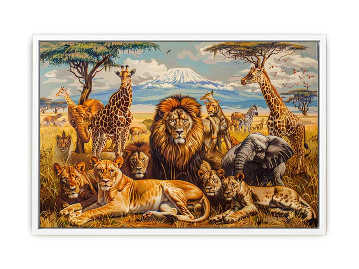 Three Lions Painting