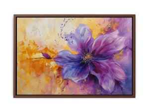 Purple Abstract Flower Poster
