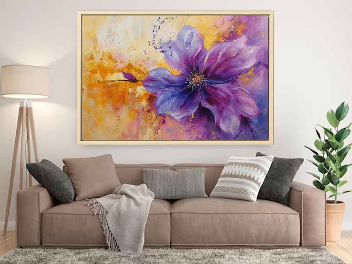 Purple Abstract Flower