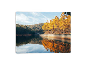 Golden Reflections canvas artwork for modern luxury interior decor