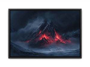 volcanic mountain premium canvas wall art for modern living room decor