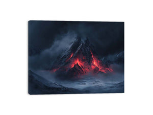 volcanic mountain premium canvas wall art for modern living room decor