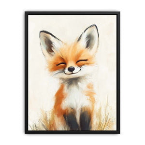 fox portrait premium canvas wall art for modern living room decor