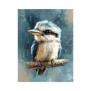 kingfisher bird premium canvas wall art for modern living room decor