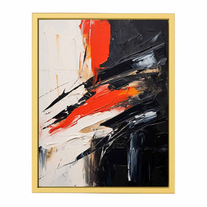 Black Red Abstract Art Poster