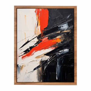 Black Red Abstract Art Painting