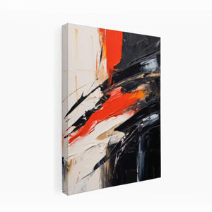 Black Red Abstract Art