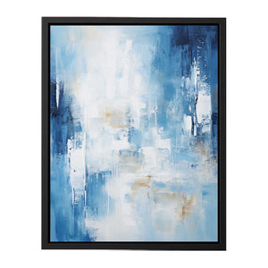 Blue White Abstract Art