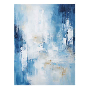 Blue White Abstract Art