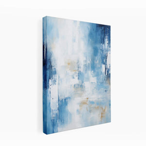 Blue White Abstract Art
