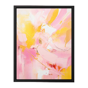 Yellow Pink Abstract Art
