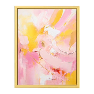 Yellow Pink Abstract Art Poster