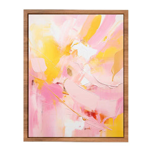 Yellow Pink Abstract Art Painting