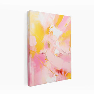Yellow Pink Abstract Art