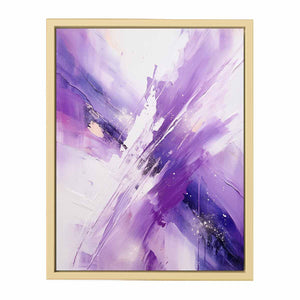 Purple White Abstract Art Framed Print