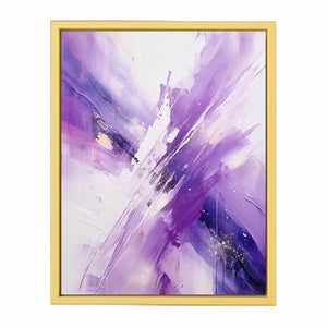 Purple White Abstract Art Poster