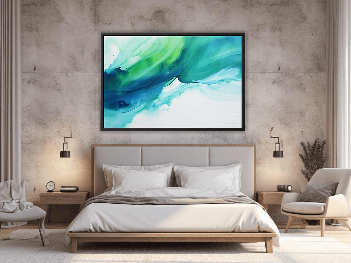 Blue Green Abstract Art