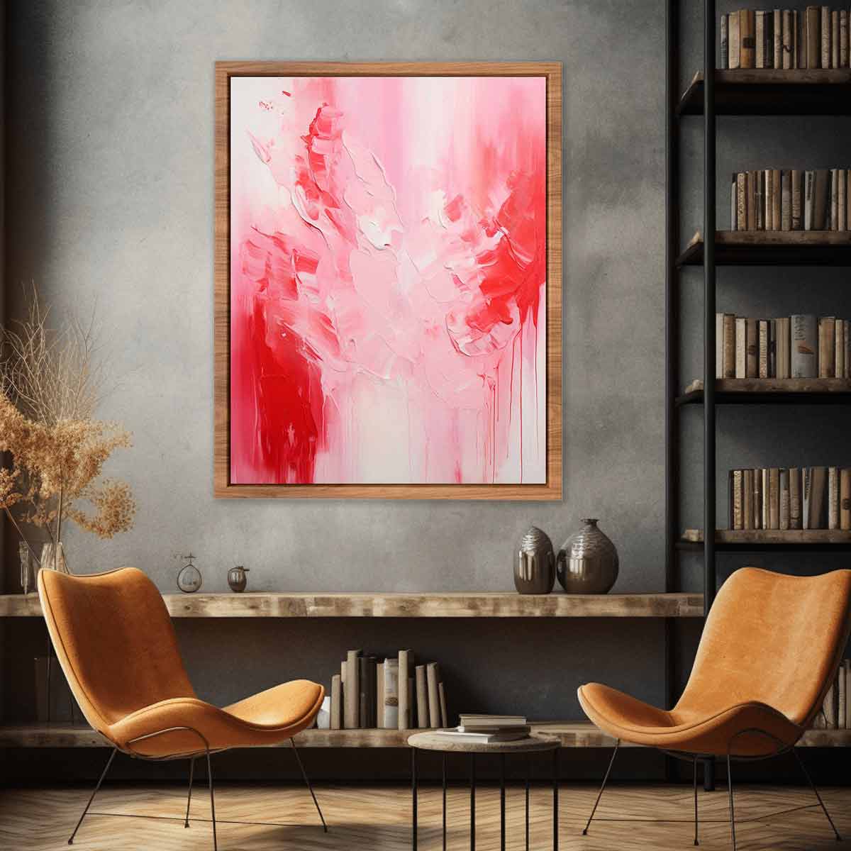 Pink Red Absract Painting