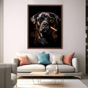 Smoking Dog Art