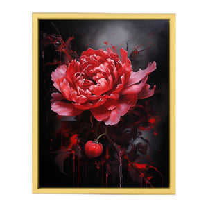 Red flower Painting Poster