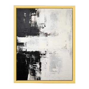 Grey Black Abstract Art Poster