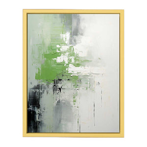 Green Black Abstract Art Poster