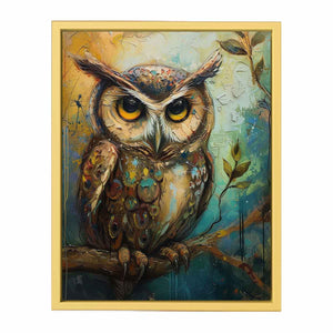 Owl Art Painting Poster