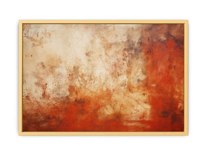 Brown Red Abstract Painting Poster