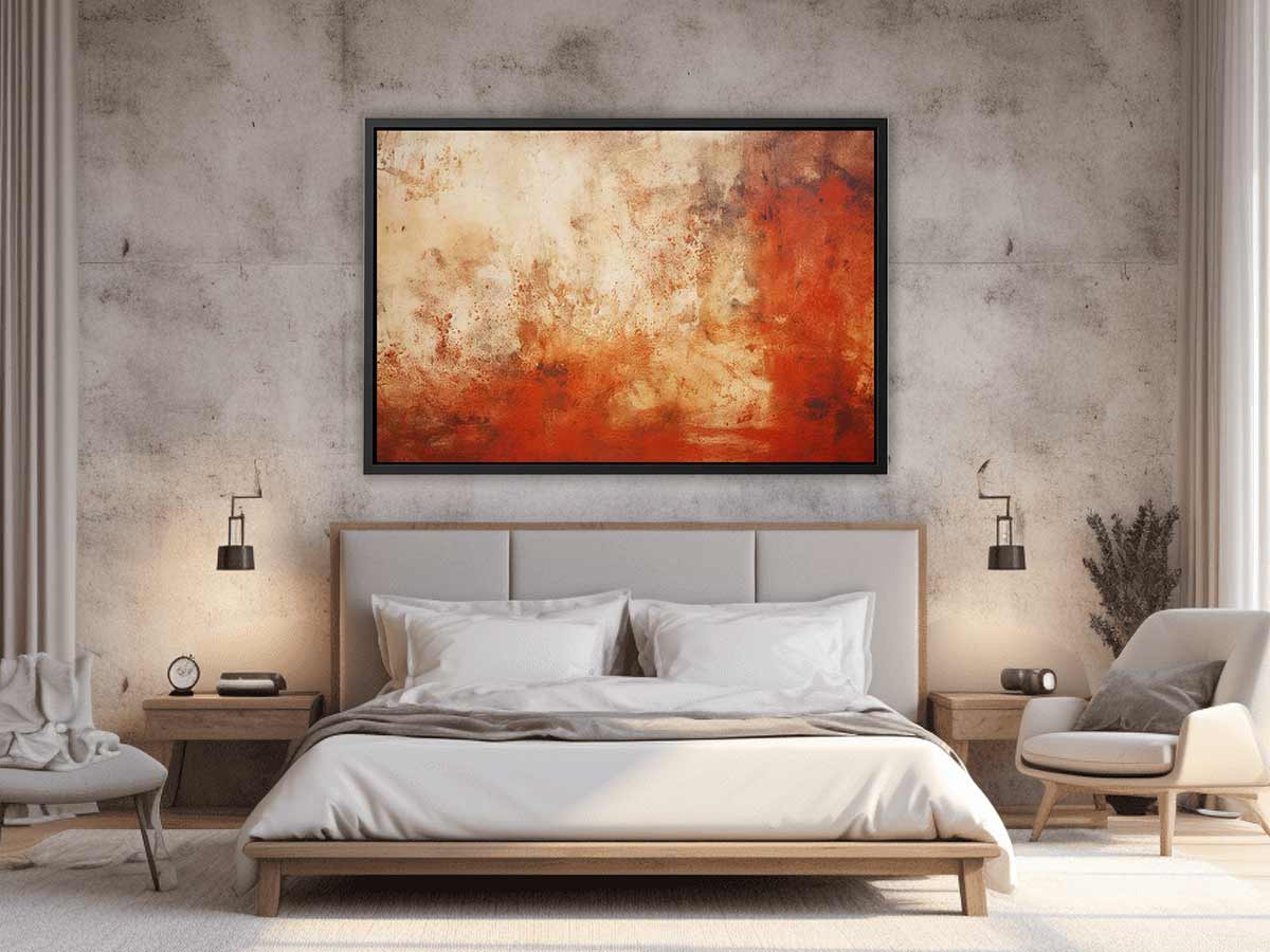 Brown Red Abstract Painting