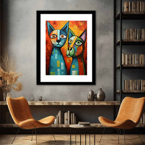 Cat Dog Modern Art
