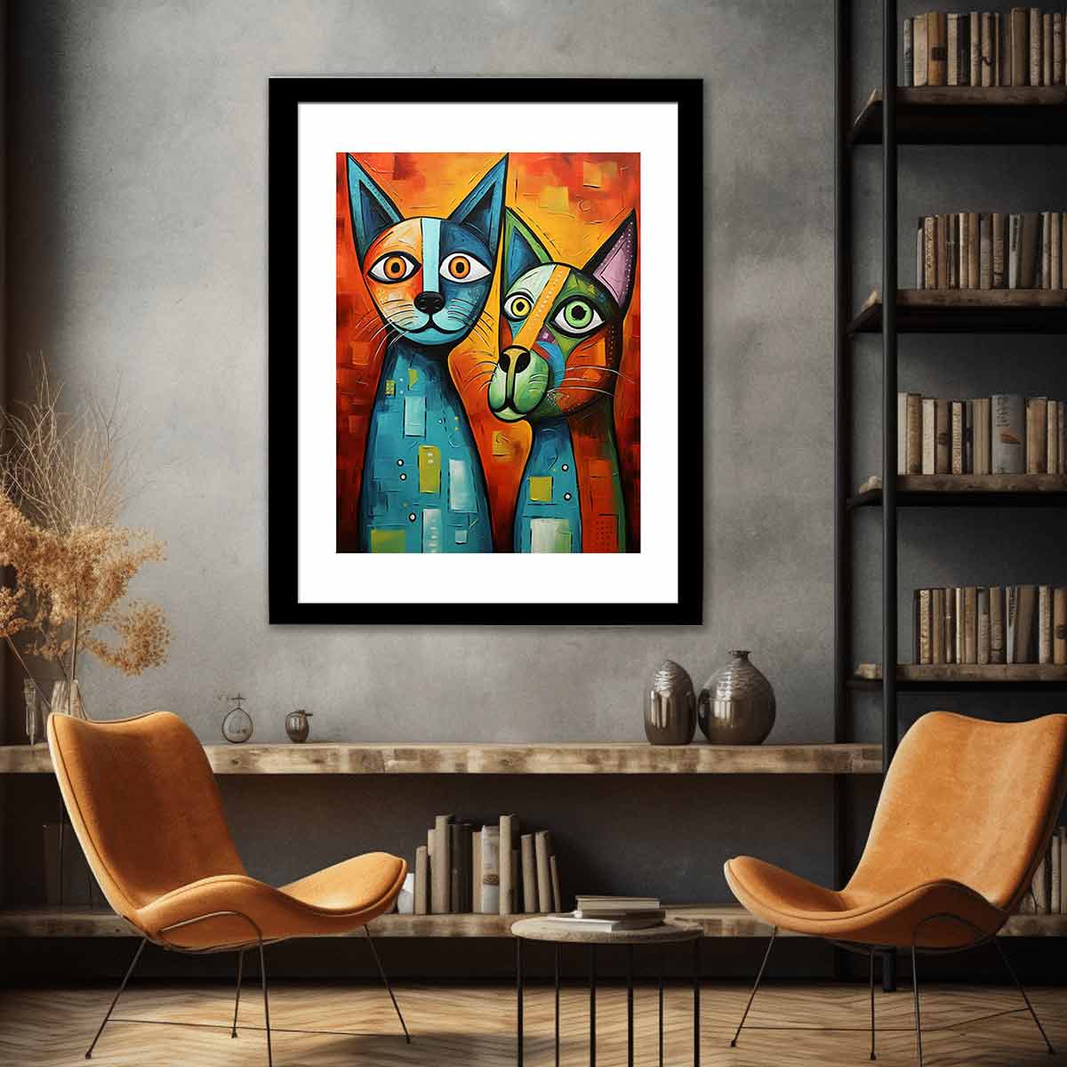 Cat Dog Modern Art
