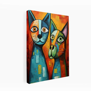 Cat Dog Modern Art