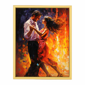 Couple Dance Modern Art Poster
