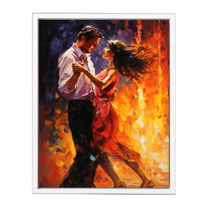 Couple Dance Modern Art Canvas Print