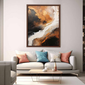 brown white black abstract art