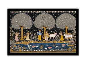 Krishna Tree of Life Traditional Wall Art Canvas
