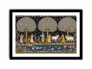 Krishna Tree of Life Traditional Wall Art Canvas