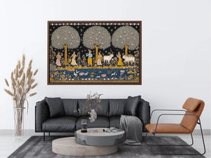 Krishna Tree of Life Traditional Wall Art Canvas