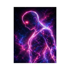 Neural Glow canvas art for modern luxury decor.