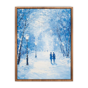Blue winter Canvas Painting