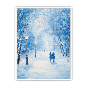 Blue winter Canvas Painting