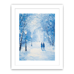 Blue winter Canvas Painting