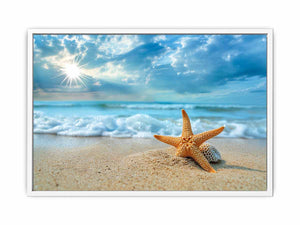 Starfish on Beach Framed Print