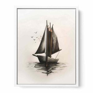 Saling Boat Framed Print