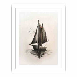 Saling Boat Streched canvas