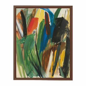 Verdant Gesture abstract expressionist painting for loft decor.