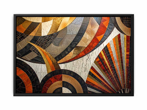 Deco Orbit art deco geometric wall art for dining room decor.